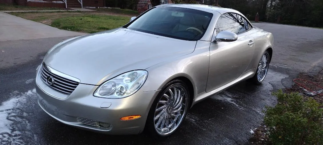Lexus SC430 convertible finished at dusk by Grindtime Mobile Detailing